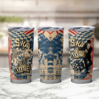 Ska 2 Tone Tumbler Cup Big Ben Dance Two Tone Blue Checkerboard - Wonder Print Shop