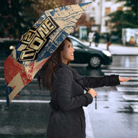 Ska 2 Tone Umbrella Big Ben Dance Two Tone Blue Checkerboard - Wonder Print Shop