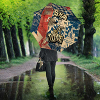 Ska 2 Tone Umbrella Big Ben Dance Two Tone Blue Checkerboard - Wonder Print Shop