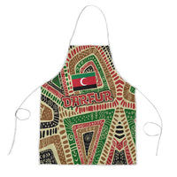 Darfur Sudan Apron with Red Green Beige Tribal Pattern - Wonder Print Shop