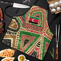 Darfur Sudan Apron with Red Green Beige Tribal Pattern - Wonder Print Shop