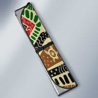 Darfur Sudan Auto Sun Shade with Red Green Beige Tribal Pattern - Wonder Print Shop