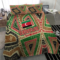 Darfur Sudan Bedding Set with Red Green Beige Tribal Pattern - Wonder Print Shop