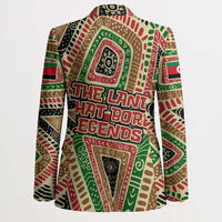 Darfur Sudan Blazer with Red Green Beige Tribal Pattern - Wonder Print Shop