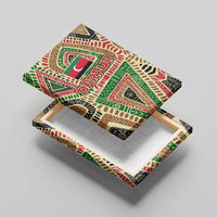 Darfur Sudan Canvas Wall Art with Red Green Beige Tribal Pattern - Wonder Print Shop