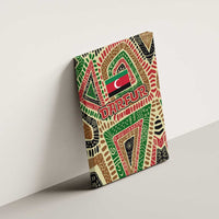 Darfur Sudan Canvas Wall Art with Red Green Beige Tribal Pattern - Wonder Print Shop