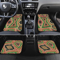 Darfur Sudan Car Mats with Red Green Beige Tribal Pattern - Wonder Print Shop