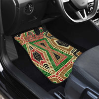 Darfur Sudan Car Mats with Red Green Beige Tribal Pattern - Wonder Print Shop
