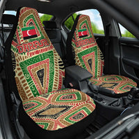 Darfur Sudan Car Seat Cover with Red Green Beige Tribal Pattern - Wonder Print Shop