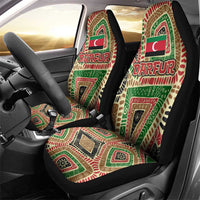Darfur Sudan Car Seat Cover with Red Green Beige Tribal Pattern - Wonder Print Shop