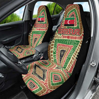 Darfur Sudan Car Seat Cover with Red Green Beige Tribal Pattern - Wonder Print Shop