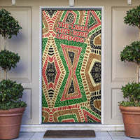 Darfur Sudan Door Cover with Red Green Beige Tribal Pattern - Wonder Print Shop
