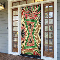 Darfur Sudan Door Cover with Red Green Beige Tribal Pattern - Wonder Print Shop