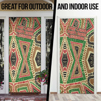 Darfur Sudan Door Cover with Red Green Beige Tribal Pattern - Wonder Print Shop