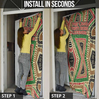 Darfur Sudan Door Cover with Red Green Beige Tribal Pattern - Wonder Print Shop