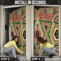 Darfur Sudan Door Cover with Red Green Beige Tribal Pattern - Wonder Print Shop