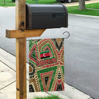 Darfur Sudan Garden Flag with Red Green Beige Tribal Pattern - Wonder Print Shop