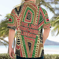 Darfur Sudan Hawaiian Shirt with Red Green Beige Tribal Pattern - Wonder Print Shop