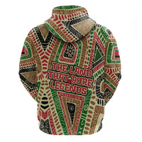 Darfur Sudan Hoodie with Red Green Beige Tribal Pattern - Wonder Print Shop