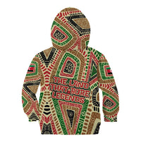 Darfur Sudan Kid Hoodie with Red Green Beige Tribal Pattern - Wonder Print Shop