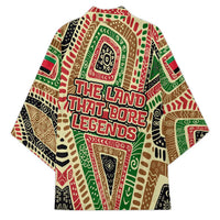 Darfur Sudan Kimono with Red Green Beige Tribal Pattern - Wonder Print Shop