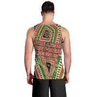 Darfur Sudan Men Tank Top with Red Green Beige Tribal Pattern - Wonder Print Shop