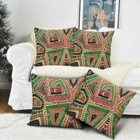 Darfur Sudan Pillow Cover with Red Green Beige Tribal Pattern - Wonder Print Shop