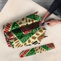 Darfur Sudan Umbrella with Red Green Beige Tribal Pattern - Wonder Print Shop