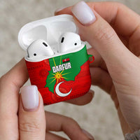 Darfur Sudan AirPods Case with Red Green Yellow Crescent Star - Wonder Print Shop
