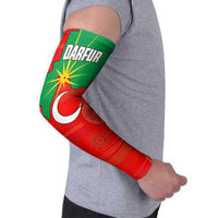 Darfur Sudan Arm Sleeves with Red Green Yellow Crescent Star - Wonder Print Shop