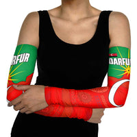 Darfur Sudan Arm Sleeves with Red Green Yellow Crescent Star - Wonder Print Shop