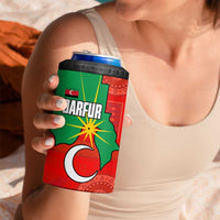 Darfur Sudan 4 in 1 Can Cooler Tumbler with Red Green Yellow Crescent Star - Wonder Print Shop