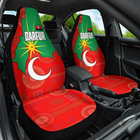 Darfur Sudan Car Seat Cover with Red Green Yellow Crescent Star - Wonder Print Shop