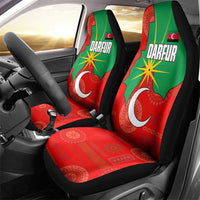 Darfur Sudan Car Seat Cover with Red Green Yellow Crescent Star - Wonder Print Shop