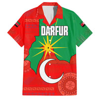 Darfur Sudan Family Matching Puletasi and Hawaiian Shirt with Red Green Yellow Crescent Star - Wonder Print Shop