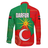 Darfur Sudan Family Matching Summer Maxi Dress and Hawaiian Shirt with Red Green Yellow Crescent Star - Wonder Print Shop