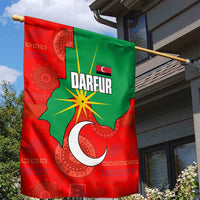 Darfur Sudan Garden Flag with Red Green Yellow Crescent Star - Wonder Print Shop