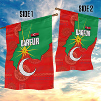 Darfur Sudan Garden Flag with Red Green Yellow Crescent Star - Wonder Print Shop