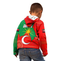 Darfur Sudan Kid Hoodie with Red Green Yellow Crescent Star - Wonder Print Shop