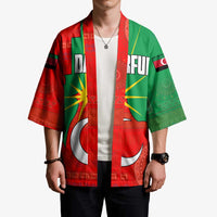 Darfur Sudan Kimono with Red Green Yellow Crescent Star - Wonder Print Shop
