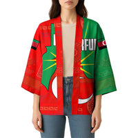 Darfur Sudan Kimono with Red Green Yellow Crescent Star - Wonder Print Shop