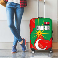 Darfur Sudan Luggage Cover with Red Green Yellow Crescent Star - Wonder Print Shop