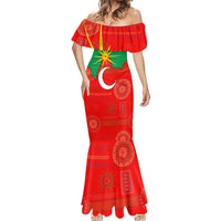 Darfur Sudan Mermaid Dress with Red Green Yellow Crescent Star - Wonder Print Shop