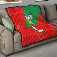 Darfur Sudan Quilt with Red Green Yellow Crescent Star - Wonder Print Shop