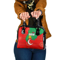Darfur Sudan Shoulder Handbag with Red Green Yellow Crescent Star - Wonder Print Shop