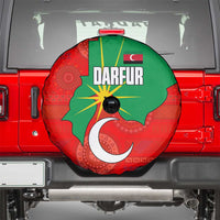Darfur Sudan Spare Tire Cover with Red Green Yellow Crescent Star - Wonder Print Shop