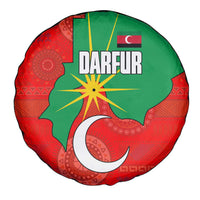 Darfur Sudan Spare Tire Cover with Red Green Yellow Crescent Star - Wonder Print Shop