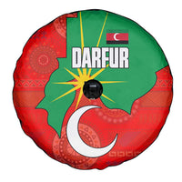 Darfur Sudan Spare Tire Cover with Red Green Yellow Crescent Star - Wonder Print Shop
