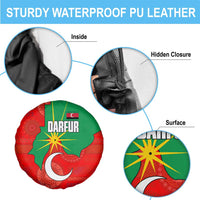 Darfur Sudan Spare Tire Cover with Red Green Yellow Crescent Star - Wonder Print Shop