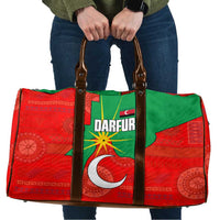 Darfur Sudan Travel Bag with Red Green Yellow Crescent Star - Wonder Print Shop